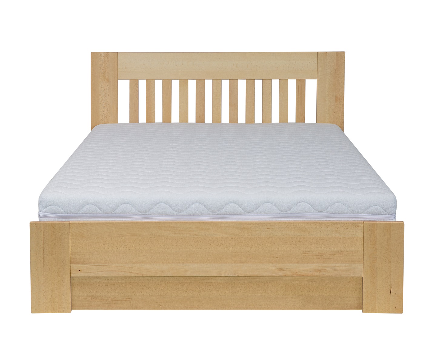 Drewmax LK186 BOX 120x200 cm dřevěná postel masiv buk