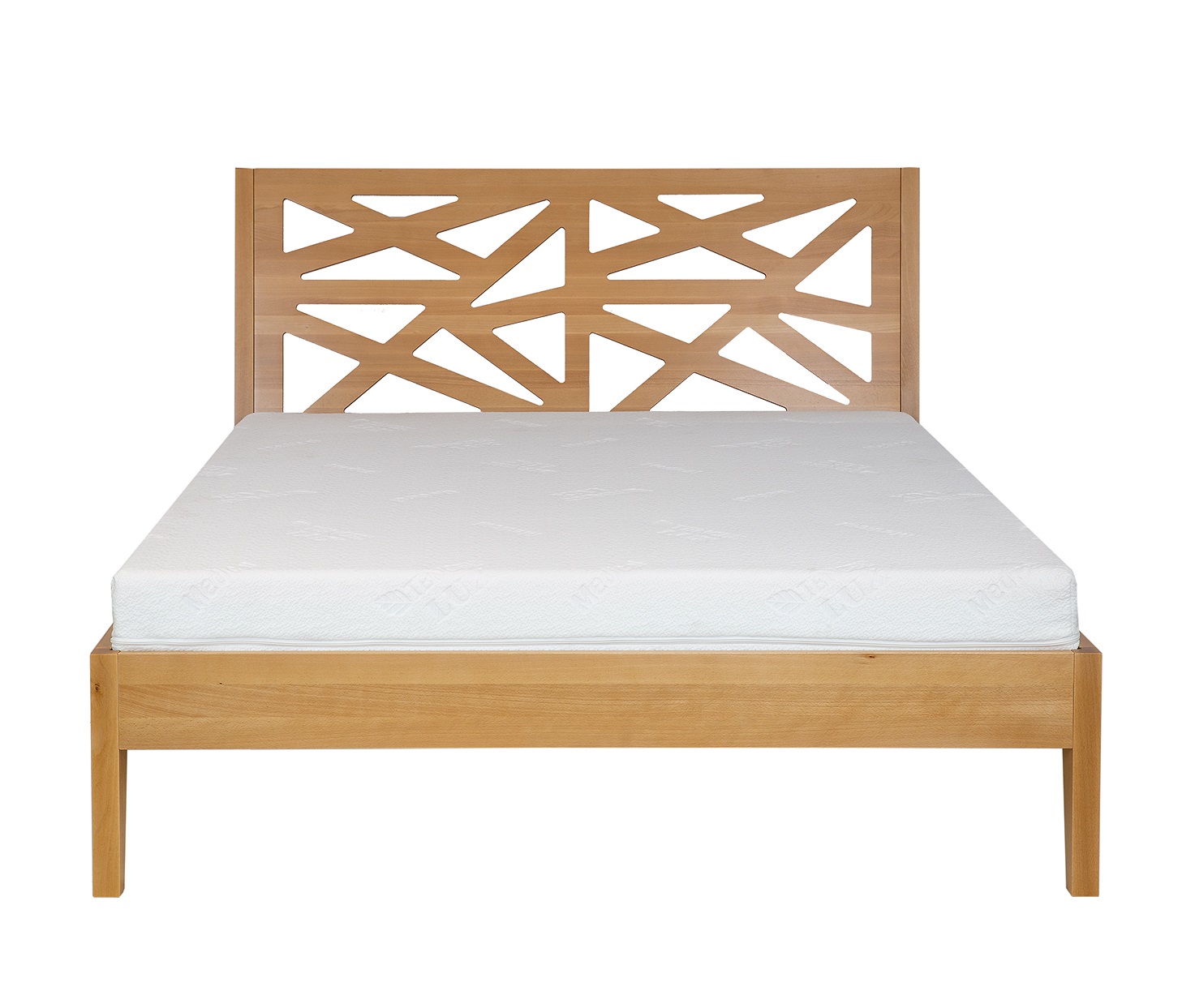 Drewmax LK164 140x200 cm dřevěná postel masiv buk dvojlůžko