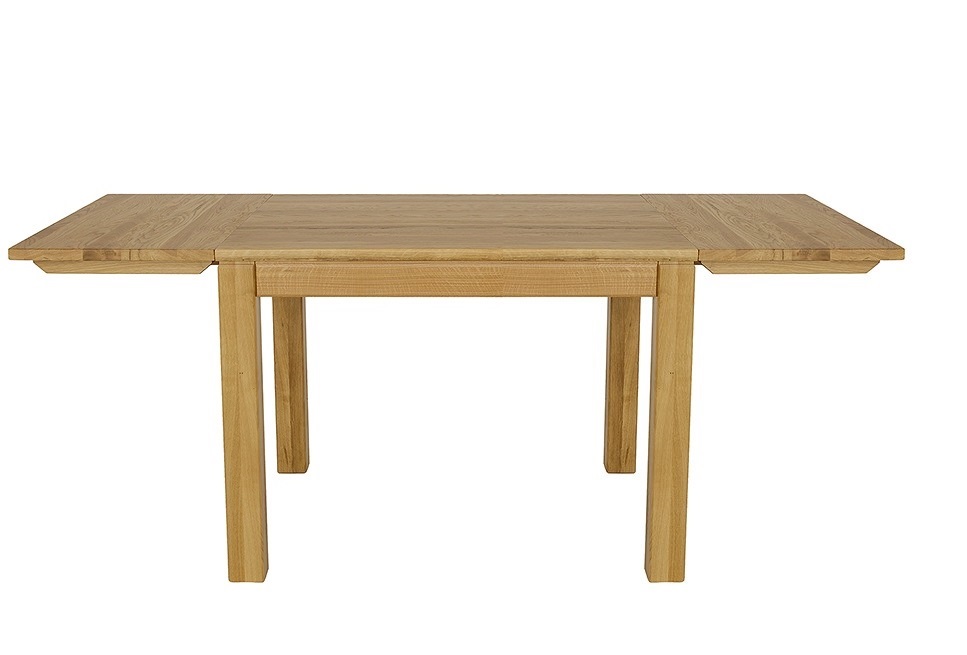Drewmax ST300 160+2x45 cm dřevěný rozkládací jídelní stůl masiv dub rozkládací