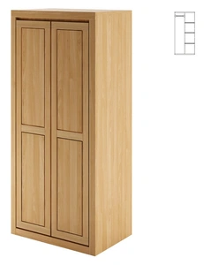 Drewmax SF302 skříň šatní masiv dub