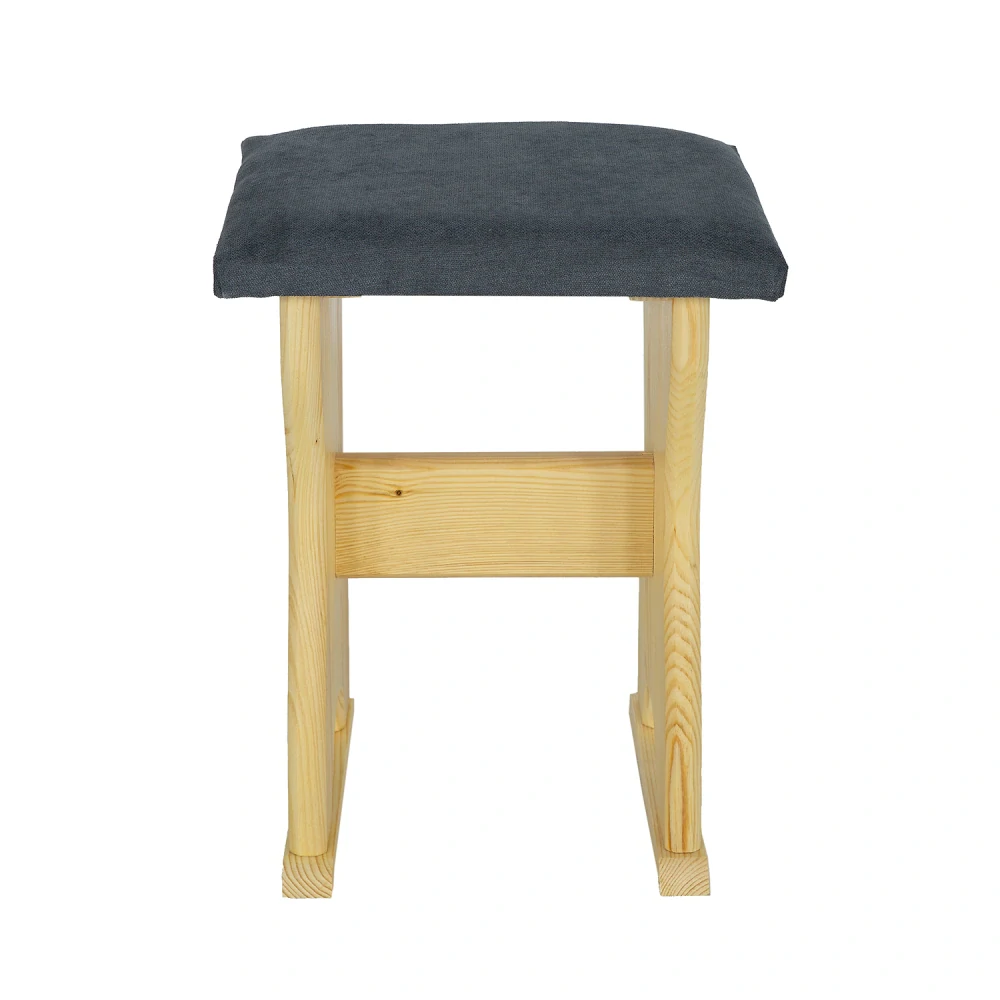 NR115 dřevěná čalouněná stolička - taburet masiv borovice Drewmax