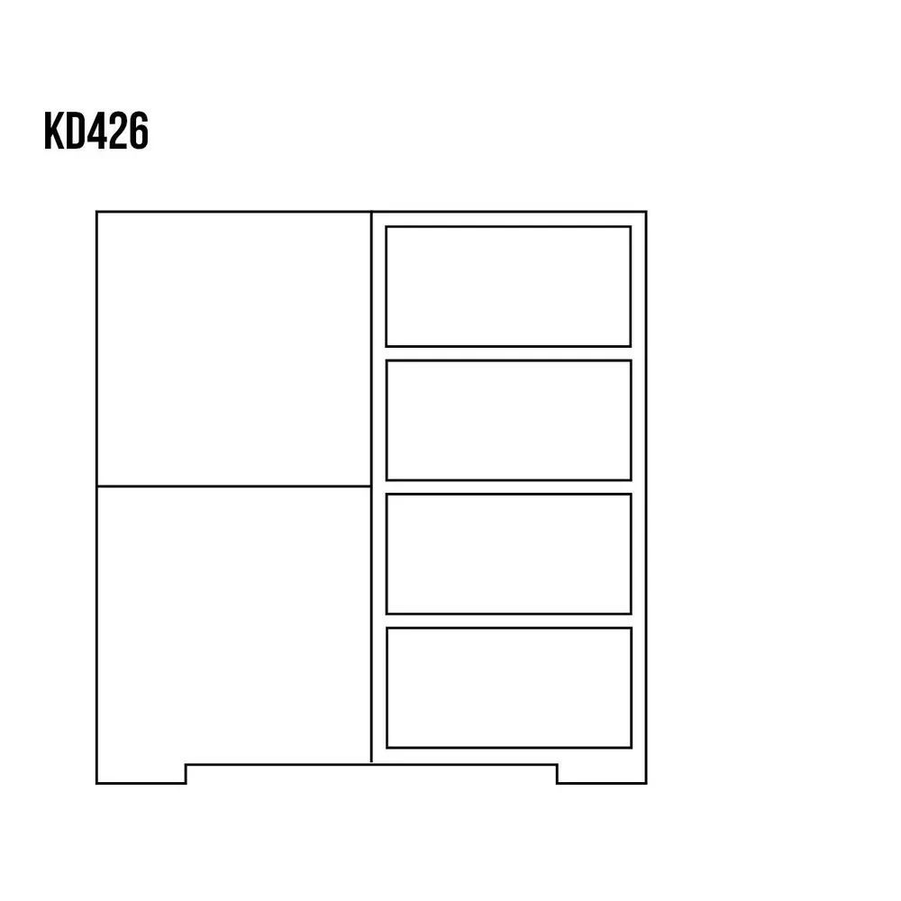Drewmax KD426 dřevěná komoda masiv buk 