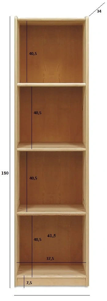 Drewmax KW130 dřevěný kredenc masiv borovice 