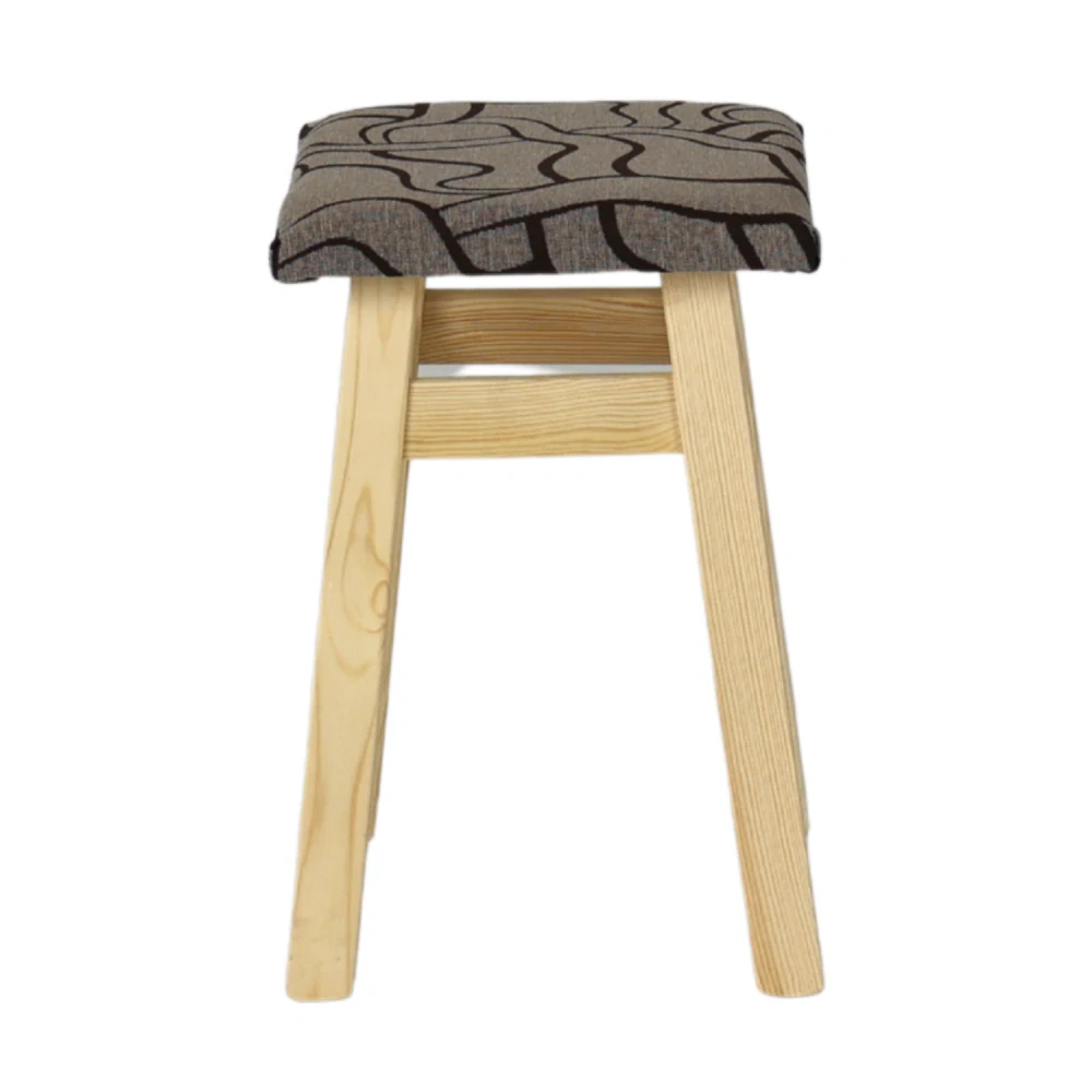 NR114 dřevěná čalouněná stolička - taburet masiv borovice Drewmax