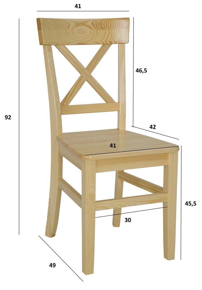 Drewmax KT122 dřevěná židle masiv borovice