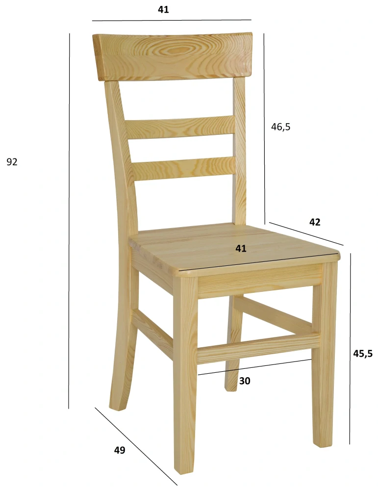 Drewmax KT123 dřevěná židle masiv borovice