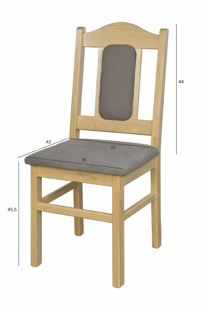 Drewmax KT102 dřevěná čalouněná židle masiv borovice