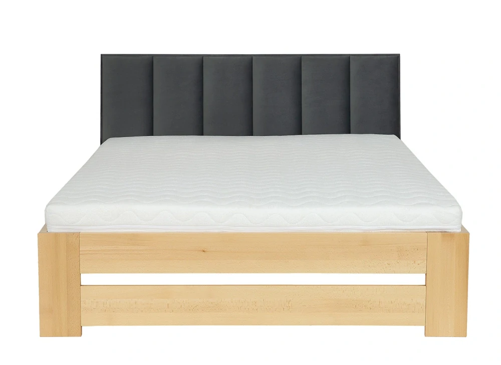 Drewmax LK187 140x200 cm dřevěná postel masiv buk dvojlůžko