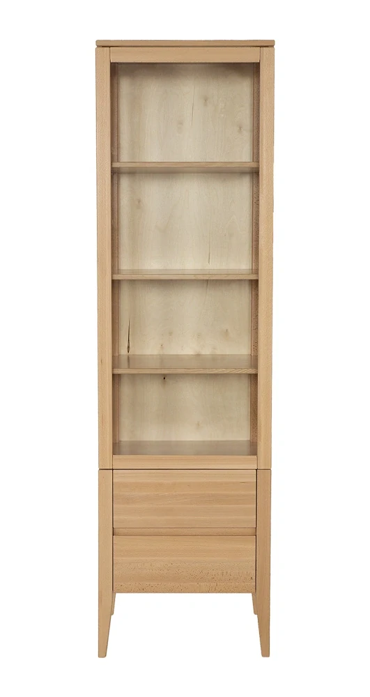 Drewmax KW438 dřevěná vitrína prosklená masiv buk levá skladem