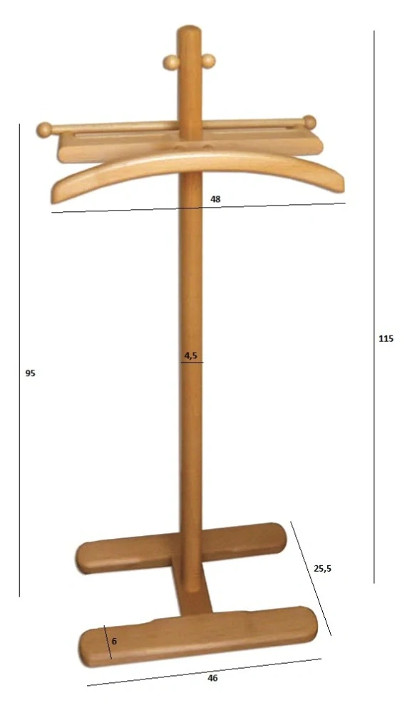 Drewmax GD460 dřevěný věšák masiv buk- němý sluha