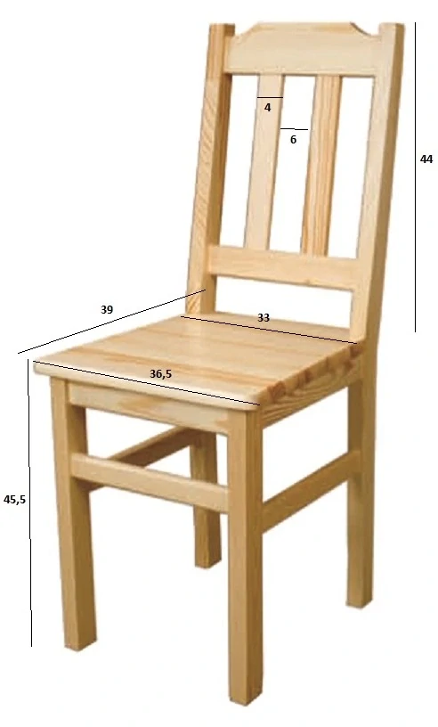 Drewmax KT103 dřevěná židle masiv borovice