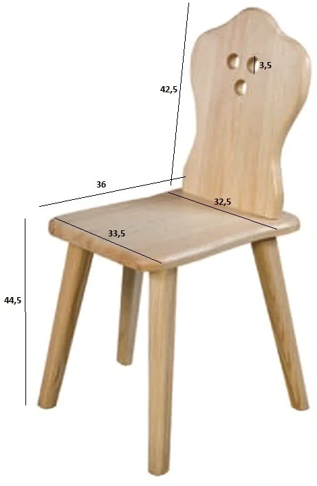 Drewmax KT110 dřevěná židle masiv borovice 