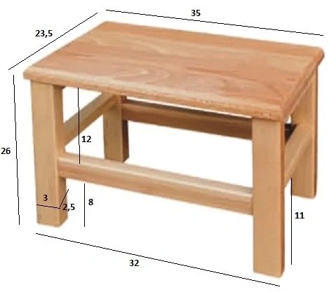 Drewmax KT254 dřevěná taburetka masiv buk