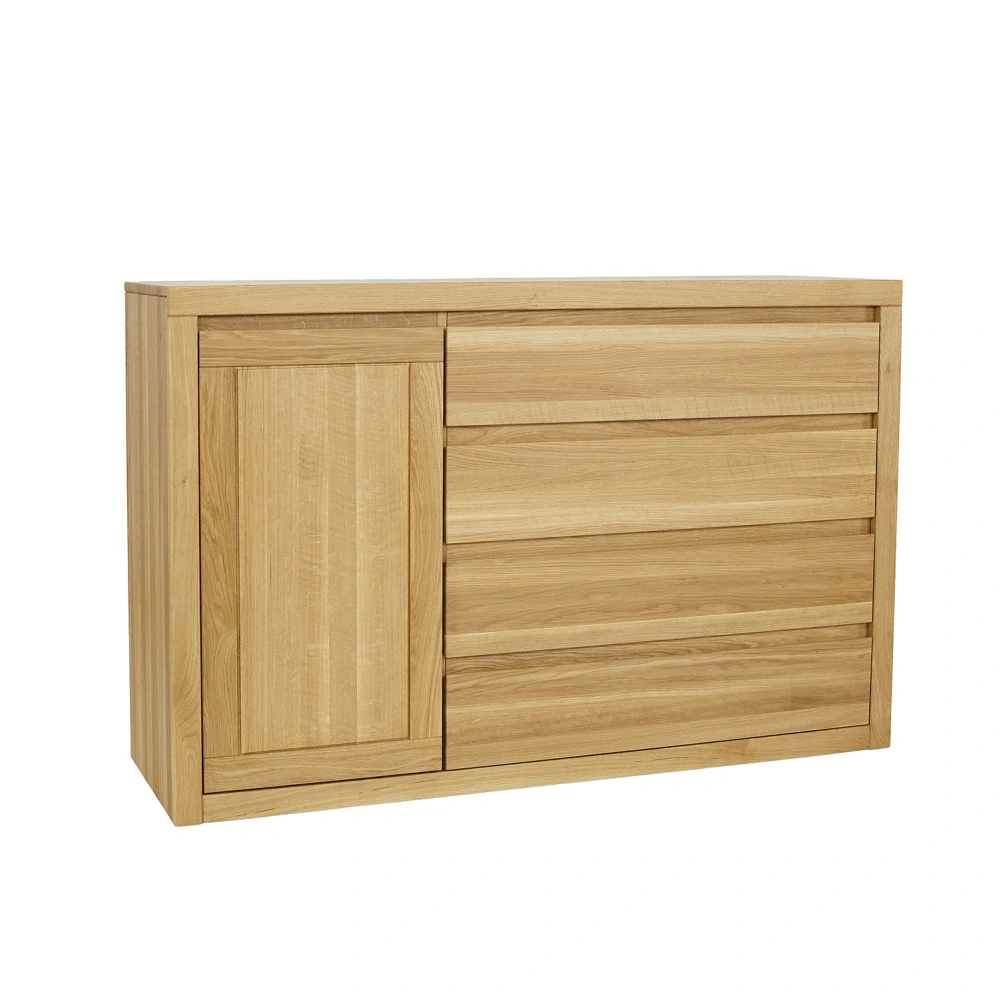 Drewmax KD308 dřevěná komoda masiv dub