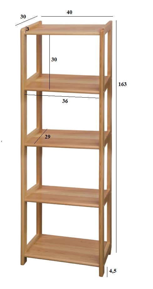 Drewmax RG122 dřevěný regál masiv borovice 