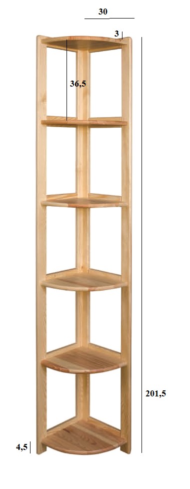 Drewmax RG131 dřevěný regál masiv borovice 