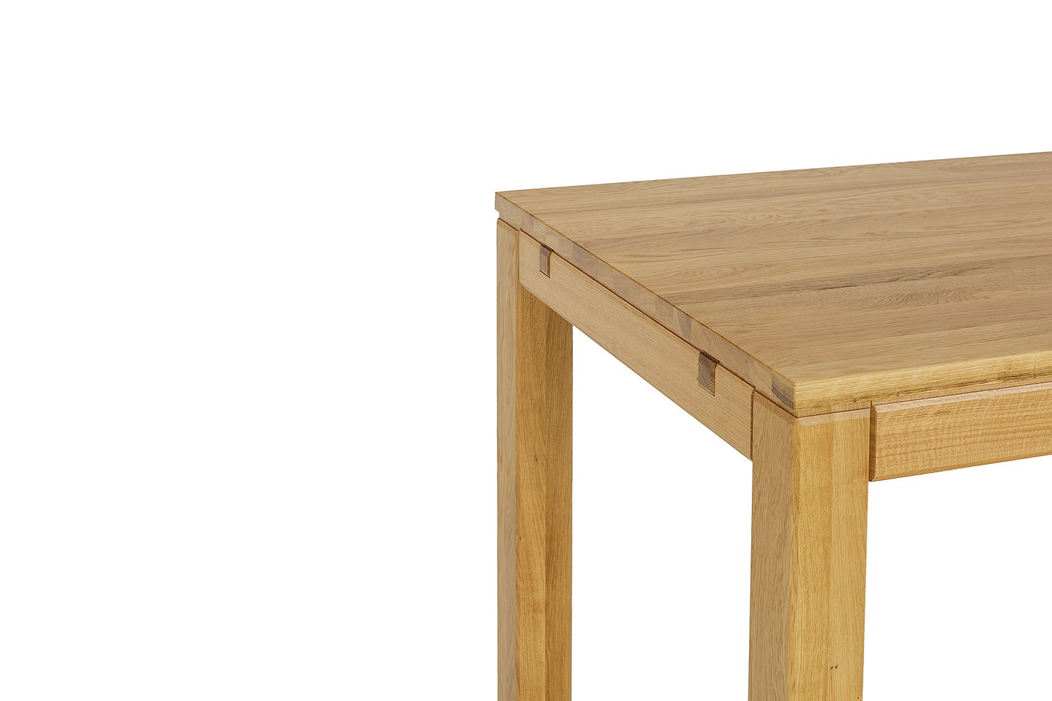 Drewmax ST300 120+45 cm dřevěný rozkládací jídelní stůl masiv dub