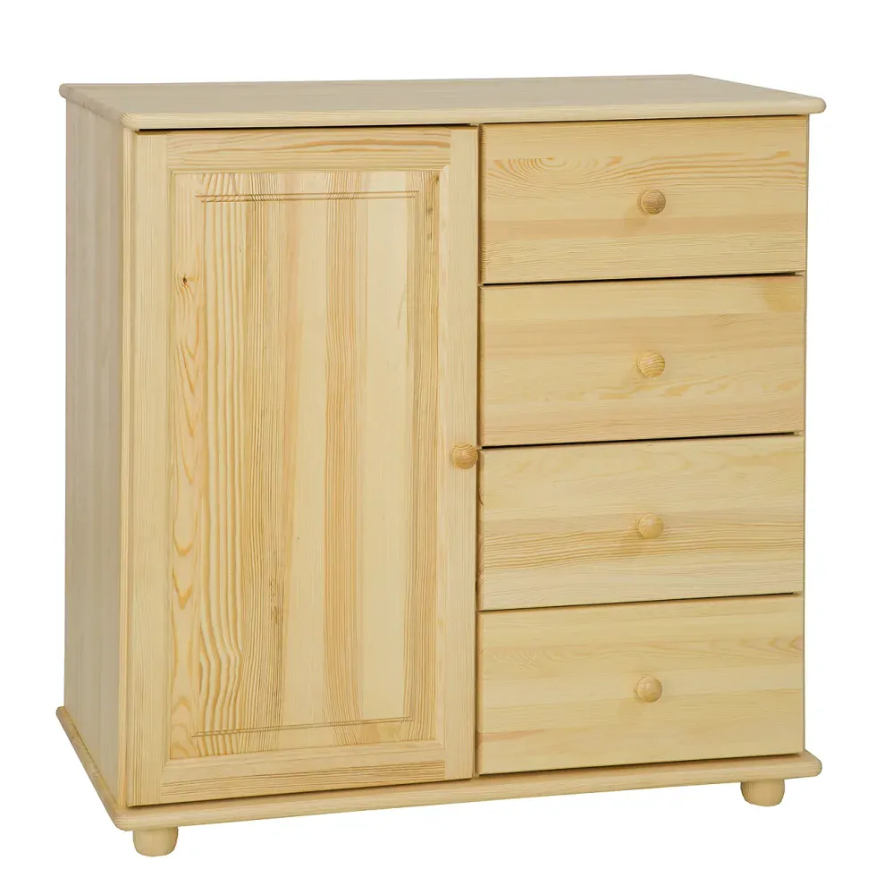 Drewmax KD100 dřevěná komoda masiv borovice