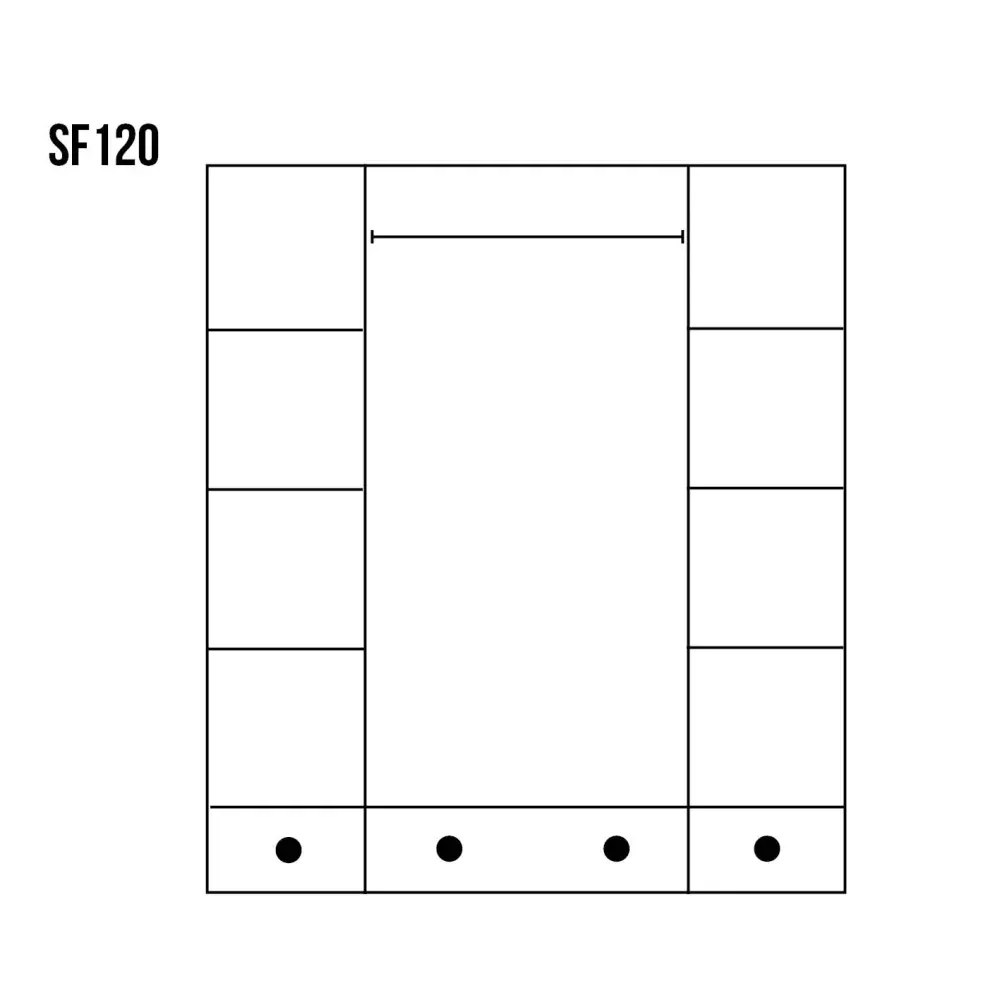 Drewmax SF120 skříň šatní masiv borovice