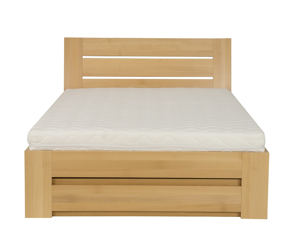 Drewmax LK192 BOX 90x200 cm dřevěná postel masiv buk jednolůžko
