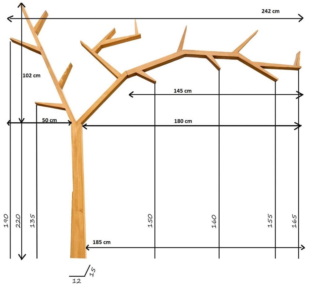 Drewmax PK704 police PRAVÁ masiv borovice rustikal