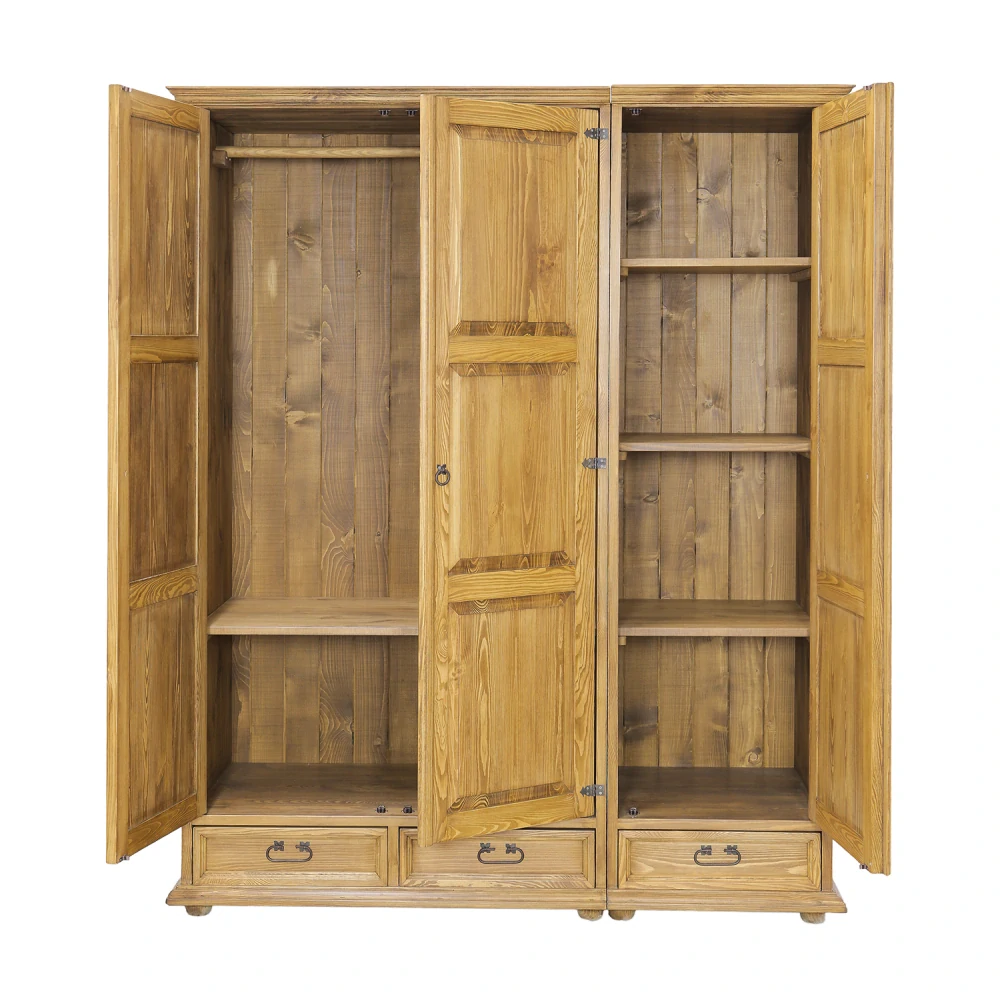 Drewmax SF802/2 skříň šatní masiv borovice rustikal