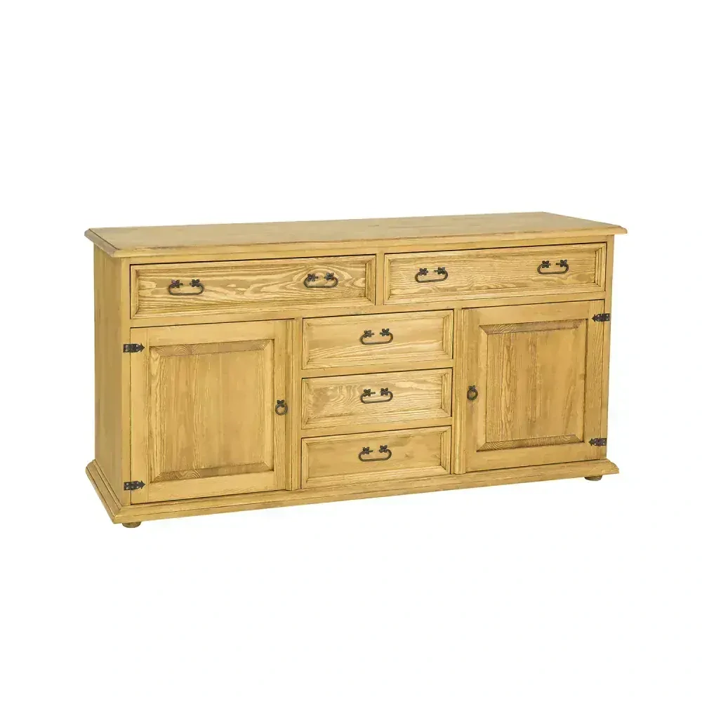 Drewmax KD807 dřevěná komoda masiv borovice rustikal