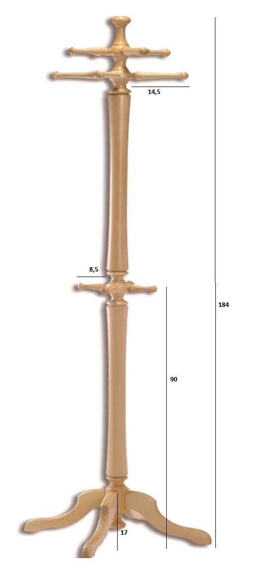 Drewmax WS140 dřevěný věšák masiv buk