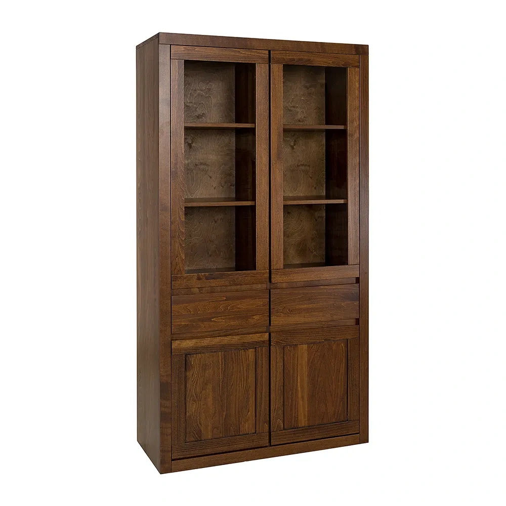 Drewmax KW402 dřevěná prosklená vitrína masiv buk 