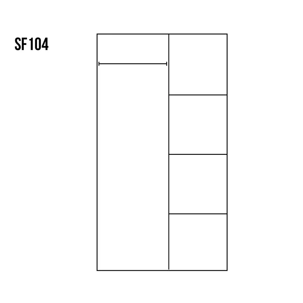 Drewmax SF104 skříň šatní masiv borovice