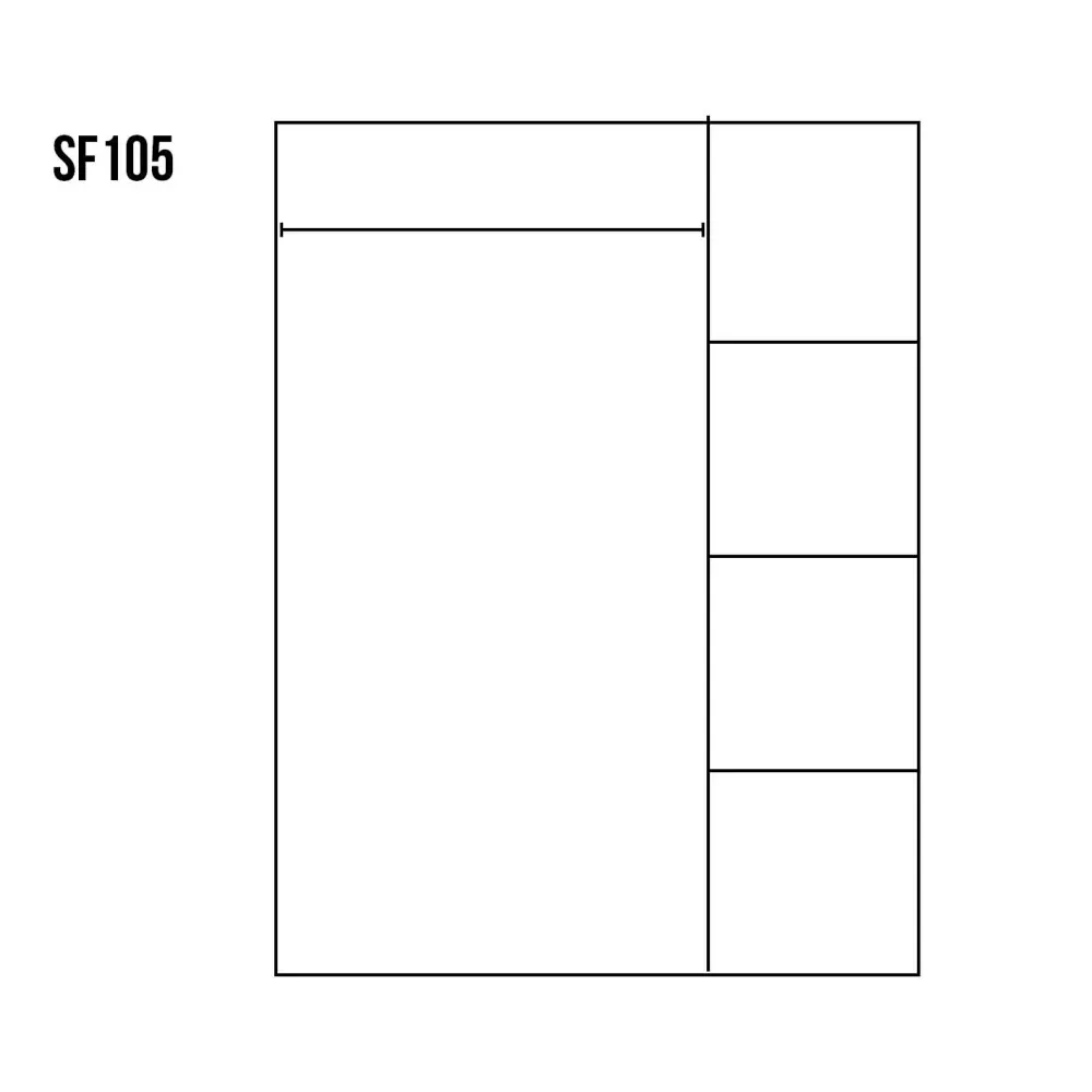 Drewmax SF105 skříň šatní masiv borovice
