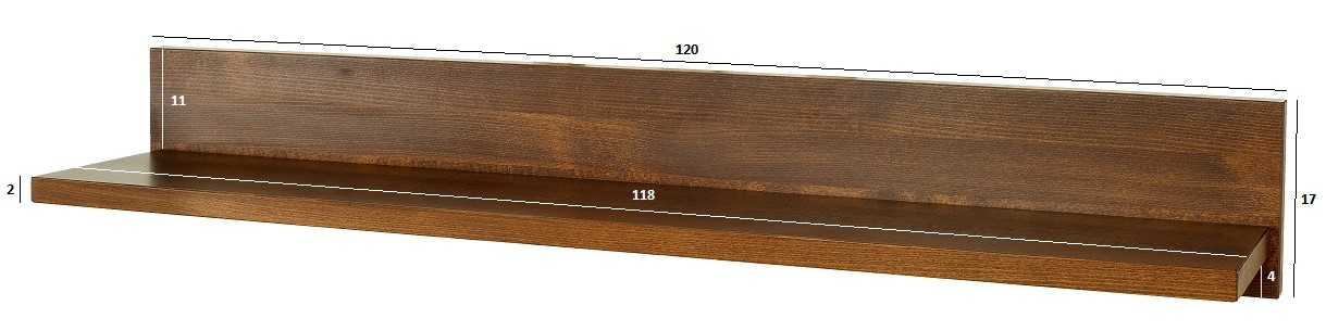 Drewmax PK210 dřevěná police masiv buk