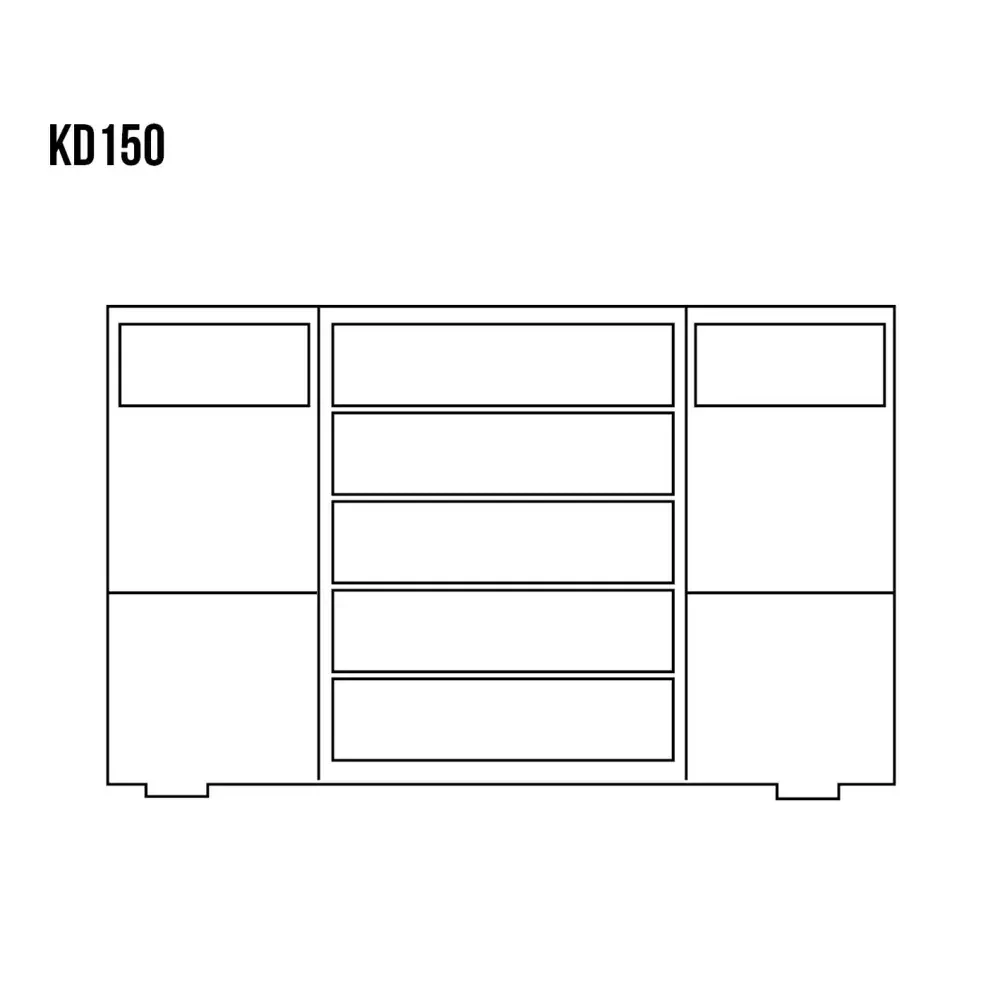 Drewmax KD150 dřevěná komoda masiv borovice