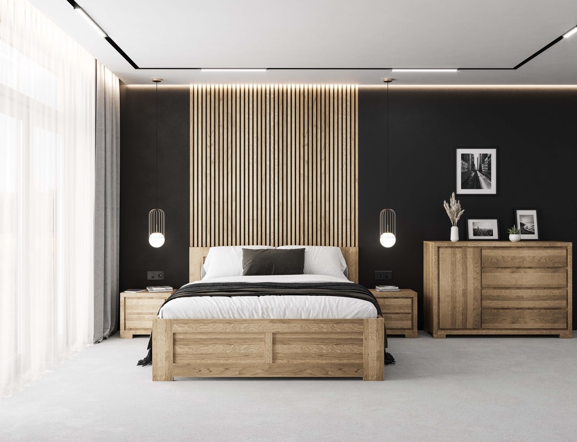 Drewmax PK311 dřevěná police masiv dub