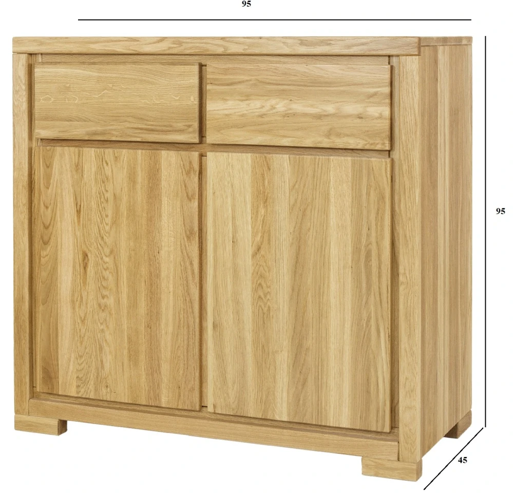 Drewmax KD354 dřevěná komoda masiv dub