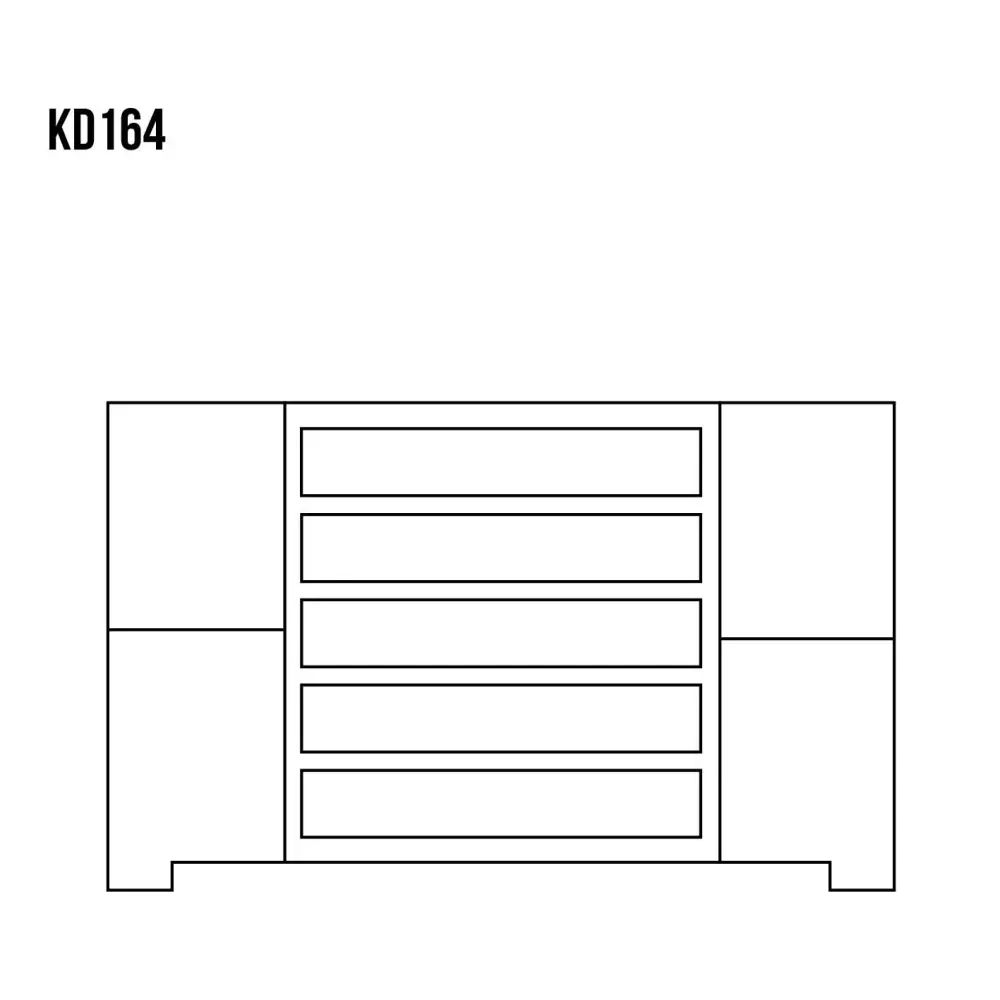 Drewmax KD164 dřevěná komoda masiv borovice