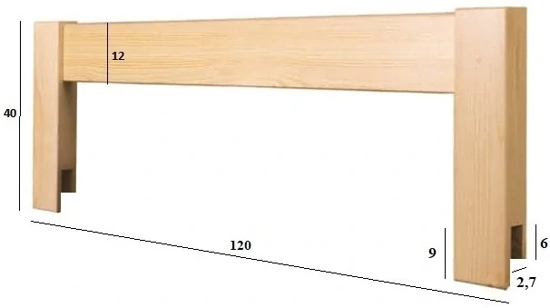 Drewmax LK149 - Dřevěná násuvná zábrana na borovicové postele