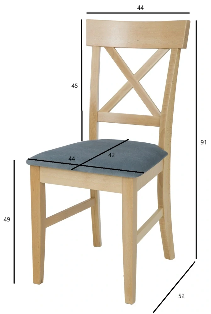 Drewmax KT393 dřevěná židle masiv dub