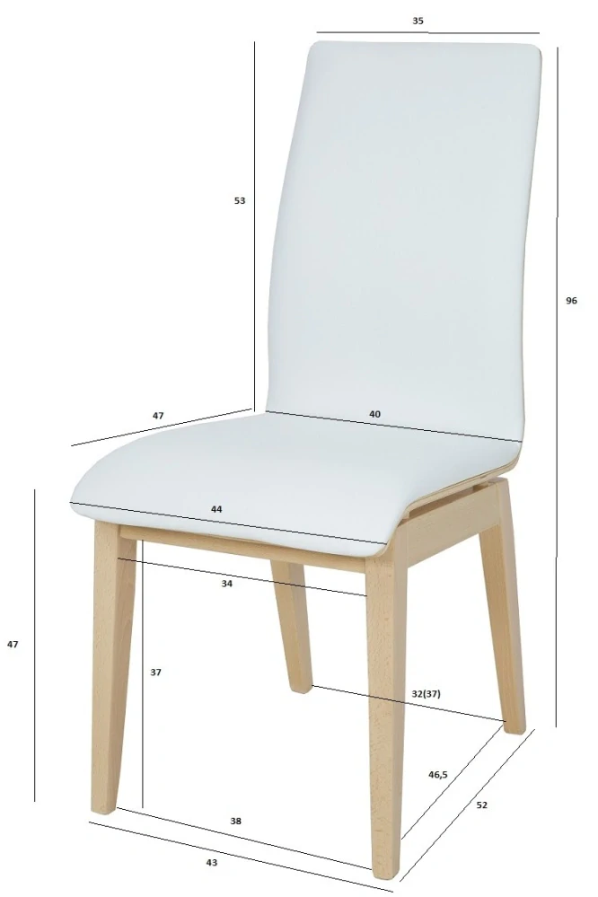 Drewmax KT376 dřevěná židle masiv dub