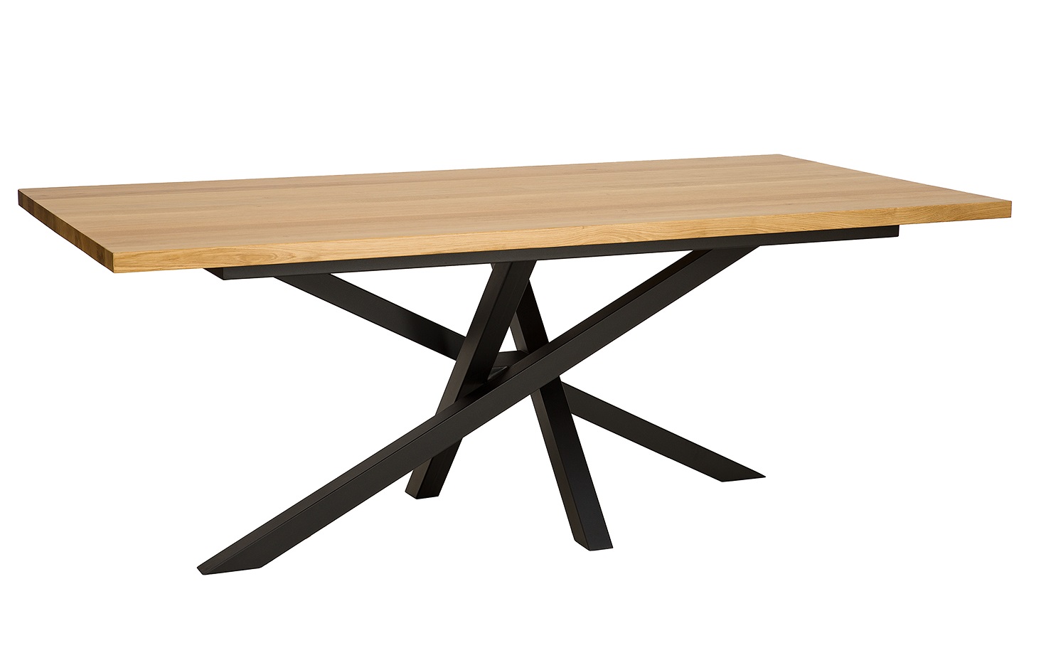 Drewmax ST377 180x90 jídelní stůl masiv dub/kov