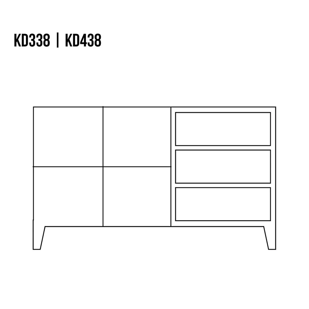 Drewmax KD438 dřevěná komoda masiv buk 