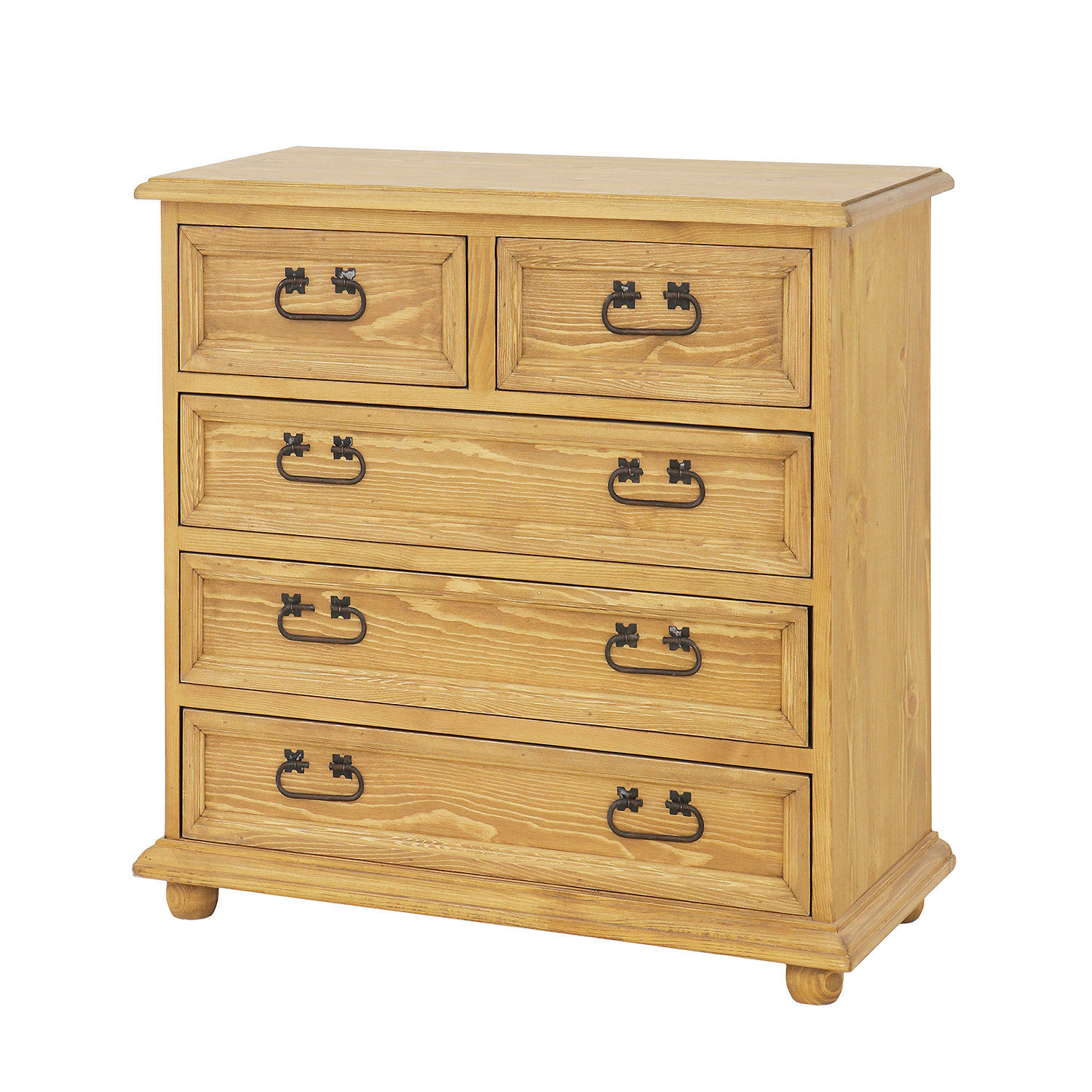 Drewmax KD702 dřevěná komoda masiv borovice rustikal