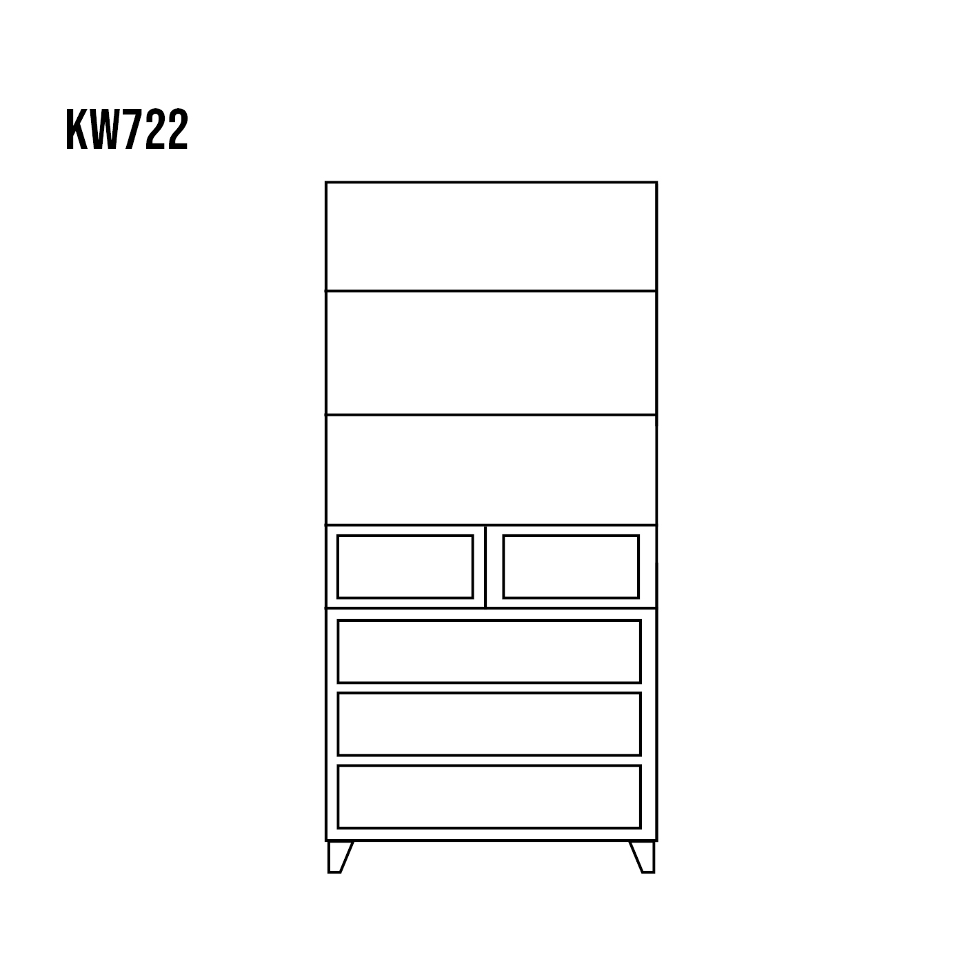 Drewmax KW722 dřevěný kredenc masiv borovice rustikal