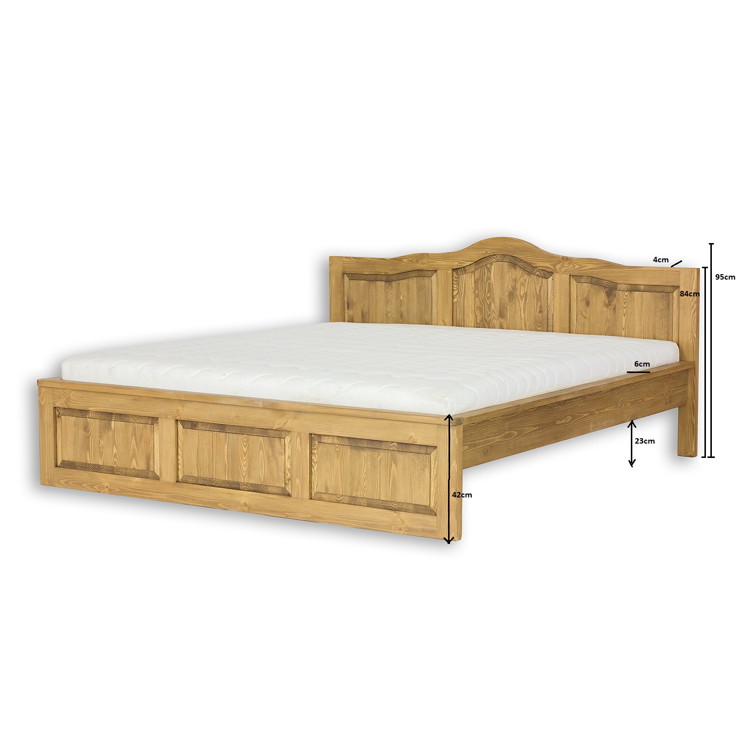 Drewmax LK703 - Dřevěná postel masiv rustikal 90 cm