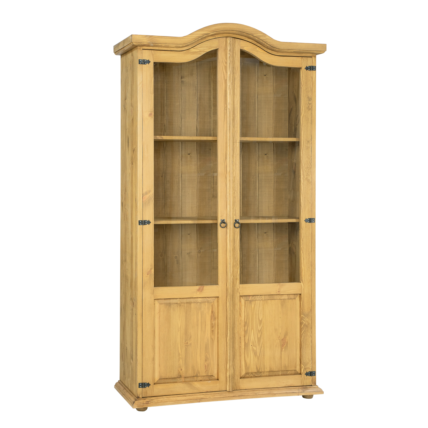 Drewmax KW803 dřevěná vitrína masiv borovice rustikal