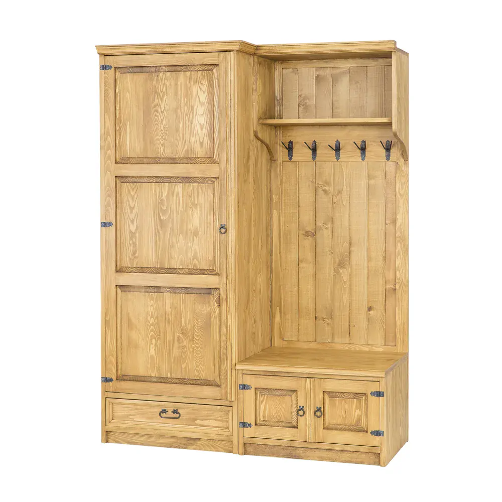 Drewmax GR704 věšák/botník masiv borovice rustikal