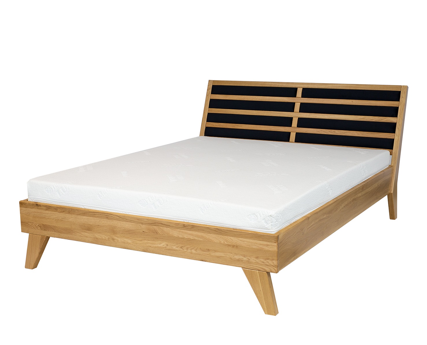 Drewmax LK302 120x200 cm dřevěná postel masiv dub dvojlůžko