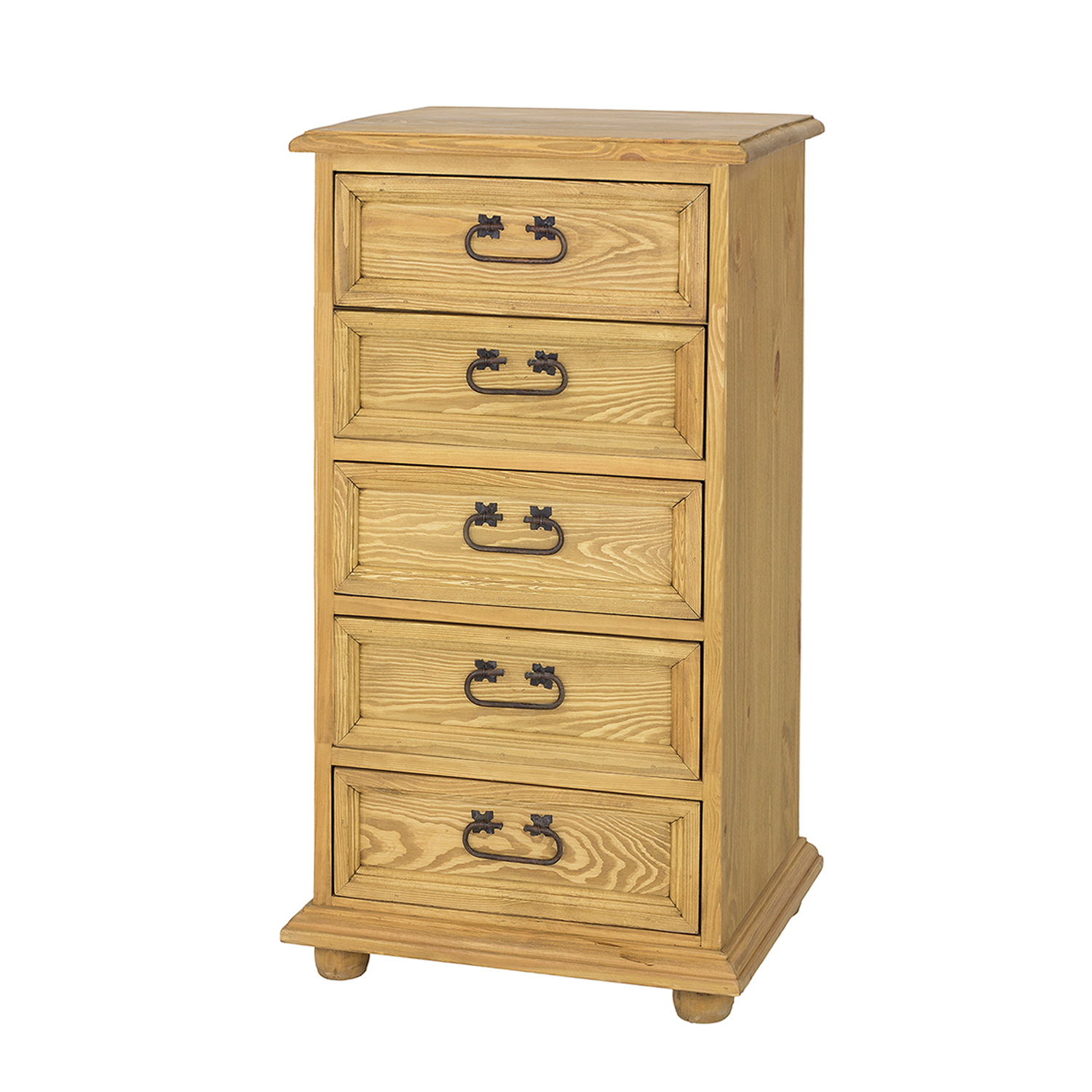 Drewmax KD717 dřevěná komoda masiv borovice rustikal