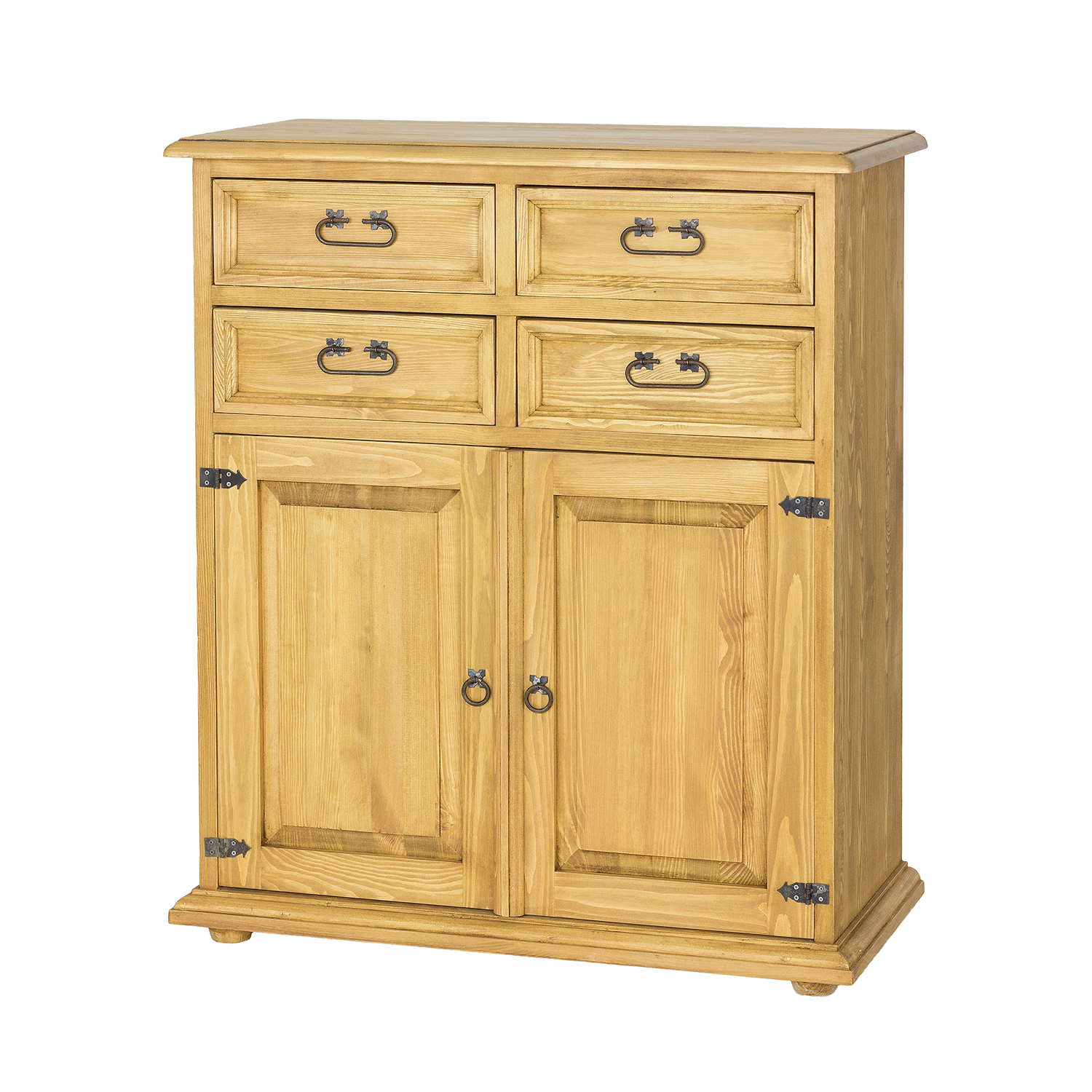 Drewmax KD712 dřevěná komoda masiv borovice rustikal