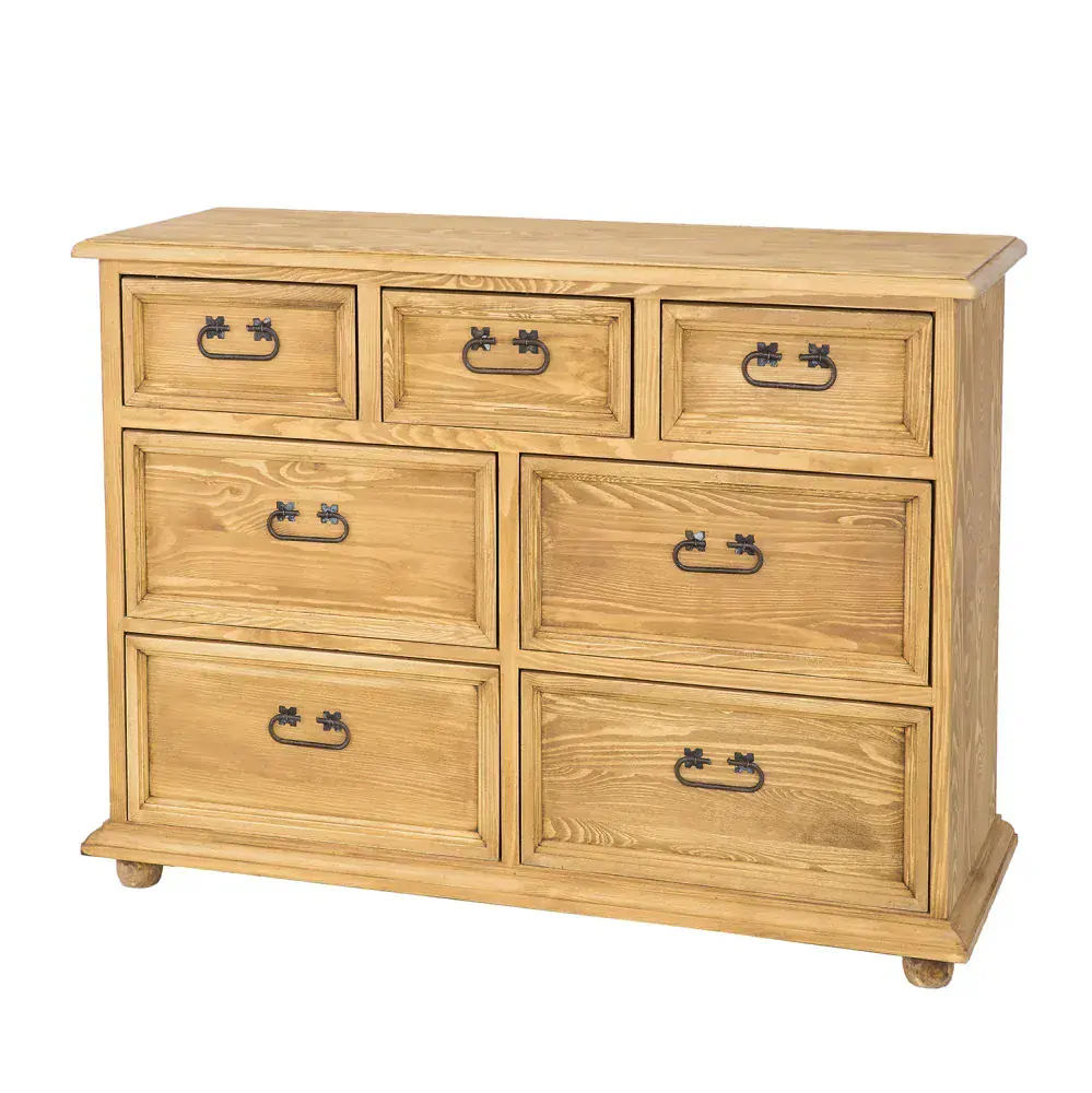 Drewmax KD710 dřevěná komoda masiv borovice rustikal